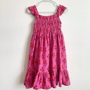 NWT Hanna Andersson Posies smocked twirl girls dress, 12 Years